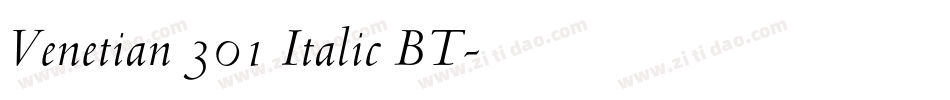 Venetian 301 Italic BT字体转换